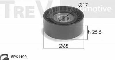 TREVI AUTOMOTIVE ka1163f -  Поликлиновой ременный комплект